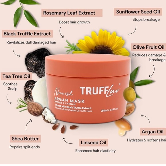 TRUFFluv nourish argon mask for hair with black truffle extract - Picture 4 of 4